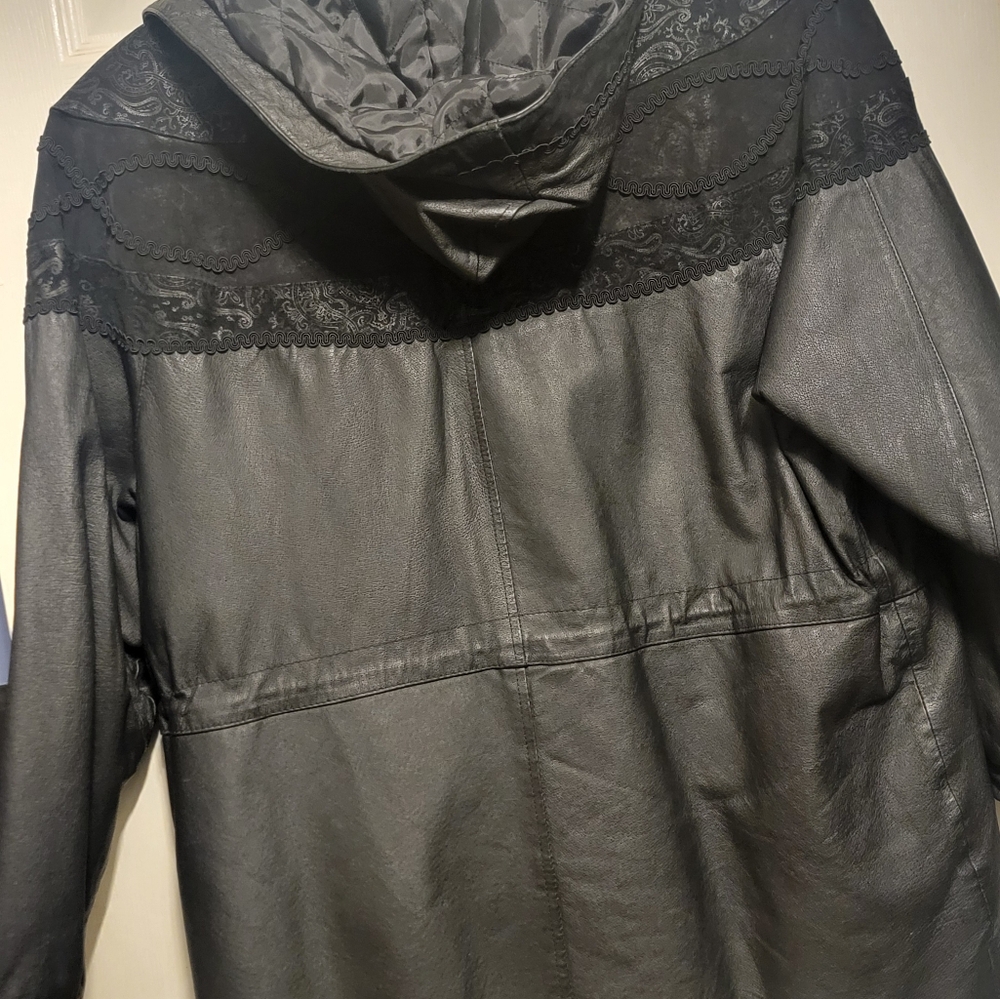 G3 Vintage Cinch Waist Leather Jacket Size M - Picture 9 of 13